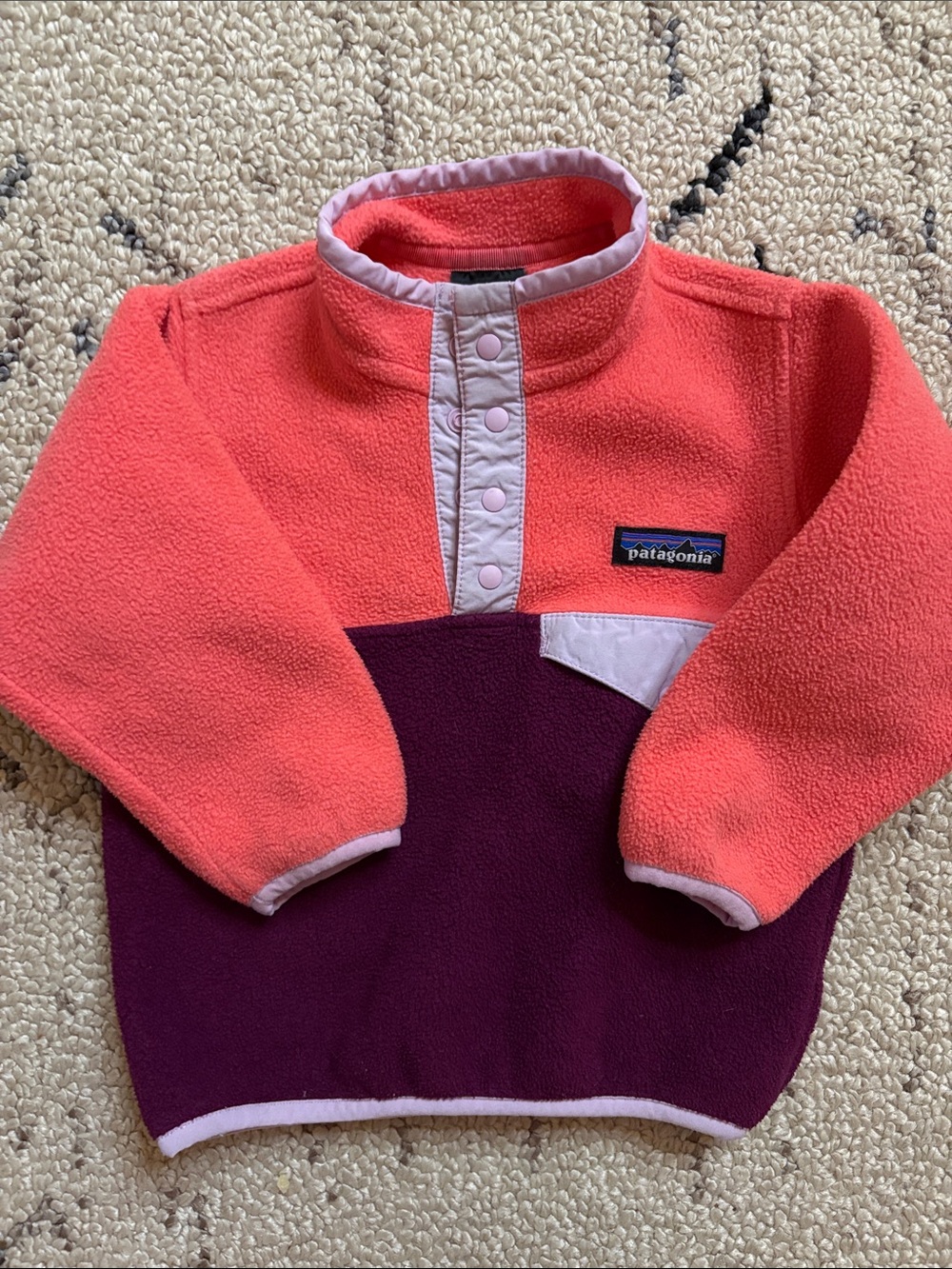 Patagonia Kids Snap-T Fleece Pullover (12/18m) NWOT